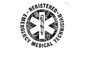 Registered Emergency Medical Technician emblem with a Star of Life at its center, the National Registry of EMTs registration mark.