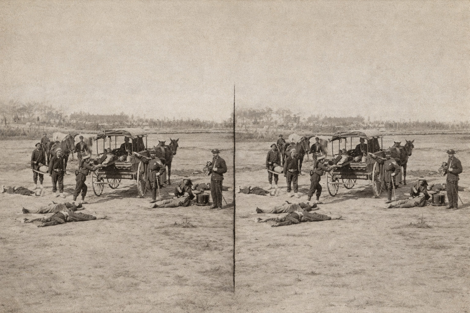 U.S. Army Ambulance Corps, circa 1862 (restored)